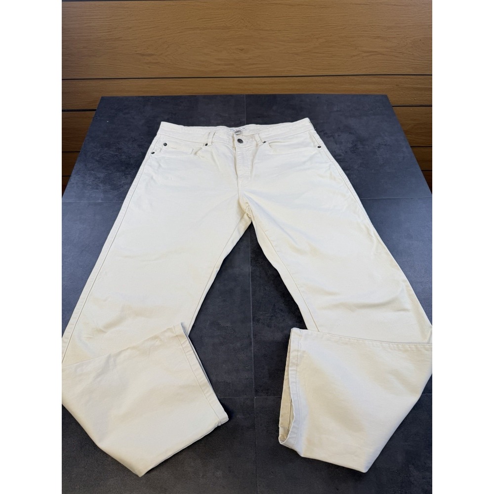Peter Milar Men's Ivory 5 pocket Cotton Stretch Jean Size 34/29